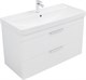 AQUANET Тумба под раковину подвесная Ирис New 100 белый глянец AQUANET-339280 - фото 267505