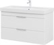 AQUANET Тумба под раковину подвесная Ирис New 100 белый глянец AQUANET-339280 - фото 267512