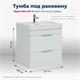 AQUANET Тумба под раковину подвесная Ирис new 60 белый глянец (2 ящика) AQUANET-310144 - фото 267593