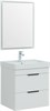 AQUANET Тумба под раковину подвесная Ирис new 60 белый глянец (2 ящика) AQUANET-310144 - фото 267605