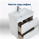 AQUANET Тумба под раковину напольная Ирис New 70 белый глянец (2 ящика, ножки) AQUANET-310153 - фото 267625