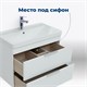 AQUANET Тумба под раковину подвесная Ирис New 70 белый глянец (2 ящика) AQUANET-310145 - фото 267639