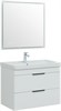AQUANET Тумба под раковину подвесная Ирис New 80 белый глянец (2 ящика) AQUANET-310146 - фото 267685