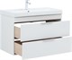 AQUANET Тумба под раковину подвесная Ирис New 90 белый глянец AQUANET-336311 - фото 267692