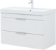 AQUANET Тумба под раковину подвесная Ирис New 90 белый глянец AQUANET-336311 - фото 267697