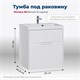 AQUANET Тумба под раковину подвесная Латина 60 белый (2 ящика) AQUANET-179934 - фото 267712