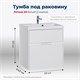 AQUANET Тумба под раковину подвесная Латина 60 белый (2 ящика) AQUANET-179934 - фото 267713