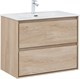 AQUANET Тумба под раковину подвесная Милан 80 дуб светлый AQUANET-336384 - фото 268204