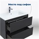 AQUANET Тумба под раковину подвесная Милан 85 черный глянец AQUANET-316703 - фото 268277