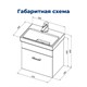 AQUANET Тумба под раковину подвесная Нота 50 (Moduo Slim) белый AQUANET-246955 - фото 268320