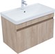 AQUANET Тумба под раковину подвесная Оптима 80 дуб светлый AQUANET-344805 - фото 268953