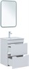 AQUANET Тумба под раковину подвесная Практика 50 белый матовый (2 ящика) AQUANET-330455 - фото 269006