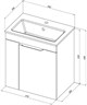AQUANET Тумба под раковину подвесная Практика 60 белый матовый AQUANET-330453 - фото 269035