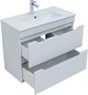 AQUANET Тумба под раковину подвесная Практика 80 белый матовый AQUANET-330459 - фото 269076