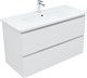 AQUANET Тумба под раковину подвесная Эмбер 105 белый матовый AQUANET-330469 - фото 269460
