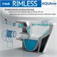 AQUAme Унитаз подвесной с сиденьем SoftClose, технология смыва Rimless, скрытый крепеж. 490x340x350, белый AQM2004 - фото 272446