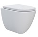 AQUAme Унитаз подвесной сиденье SoftClose, технология смыва Invisible, скрыт крепеж. 520х360х400, белый AQM2014PRO - фото 272558