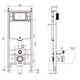 AQUAme Система инсталляции для унитаза Slim AQM4003 - фото 272591