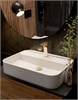 AQUAme Monza Смеситель для раковины однорычажный, Brushed gold AQM6310BG - фото 273065