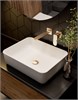 AQUAme Monza Смеситель для раковины настенный на 2 отв., внутр монтаж в компл., Brushed gold AQM6315BG - фото 273239