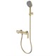 AQUAme Monza Смеситель для ванны однорычажный, с душевым набором, 3 режима, Brushed gold AQM6312BG - фото 273250