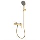 AQUAme Monza Смеситель для душа однорычажный, с душевым набором, 3 режима, Brushed gold AQM6313BG - фото 273262