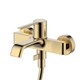 AQUAme Asti Смеситель для ванны однорычажный, с душевым набором, 3 режима, Brushed gold AQM6412BG - фото 273276