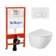 BELBAGNO Комплект 3 в 1 Унитаз подвесной с сиденьем BelBagno SFERA-R BB046CHR/SC + Система инсталляции 2 в 1 BelBagno BB026/BB042BL BB046CHR/SC/BB026/BB042BL - фото 275399