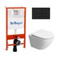 BELBAGNO Комплект 3 в 1 Унитаз подвесной с сиденьем BelBagno UNO-TOR BB5177CH-TOR/SC + Система инсталляции 2 в 1 BelBagno BB026/BB044NERO BB5177CH-TOR/SC/BB026/BB044NERO - фото 275769