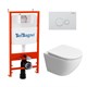 BELBAGNO Комплект 3 в 1 Унитаз подвесной с сиденьем BelBagno UNO-TOR BB5177CH-TOR/SC + Система инсталляции 2 в 1 BelBagno BB026/BB082BL BB5177CH-TOR/SC/BB026/BB082BL - фото 275783
