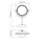 WASSERKRAFT K-1005BLACK Зеркало с LED-подсветкой двухстороннее, стандартное и с 3-х кратным увеличением, черный WASSERKRAFT 1005BLACK - фото 275950