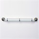 WASSERKRAFT Diemel K-2244 Полка стеклянная с бортиком, хром WASSERKRAFT 2244 - фото 276015