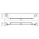 WASSERKRAFT Diemel K-2244 Полка стеклянная с бортиком, хром WASSERKRAFT 2244 - фото 276016