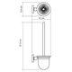 WASSERKRAFT Diemel K-2227 Щетка для унитаза подвесная, хром WASSERKRAFT 2227 - фото 276206
