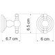 WASSERKRAFT Ammer K-7023D (ранее К-7023) Крючок двойной, никель WASSERKRAFT 7023D - фото 276513