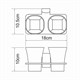 WASSERKRAFT Exter K-5228D Подстаканник двойной, светлая бронза WASSERKRAFT 5228D - фото 276635