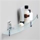WASSERKRAFT Lopau K-6044 Полка стеклянная с бортиком, хром WASSERKRAFT 6044 - фото 276662