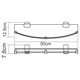 WASSERKRAFT Lopau K-6044 Полка стеклянная с бортиком, хром WASSERKRAFT 6044 - фото 276665