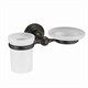 WASSERKRAFT Isar K-7326 Держатель стакана и мыльницы, темная бронза WASSERKRAFT 7326 - фото 276899
