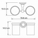 WASSERKRAFT Isar K-7328D Подстаканник двойной, темная бронза WASSERKRAFT 7328D - фото 276951
