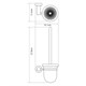 WASSERKRAFT Donau K-9427 Щетка для унитаза, хром WASSERKRAFT 9427 - фото 277332