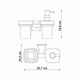 WASSERKRAFT Wern K-2589 Держатель стакана и дозатора, хром WASSERKRAFT 2589 - фото 277458