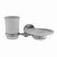 WASSERKRAFT Ammer K-7026 Держатель стакана и мыльницы, никель WASSERKRAFT 7026 - фото 277664