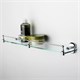 WASSERKRAFT Oder K-3044 Полка стеклянная с бортиком, хром WASSERKRAFT 3044 - фото 277726