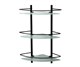 WASSERKRAFT K-3133BLACK Полка стеклянная тройная, черный WASSERKRAFT 3133B - фото 278008
