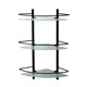 WASSERKRAFT K-3133BLACK Полка стеклянная тройная, черный WASSERKRAFT 3133B - фото 278009
