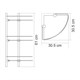 WASSERKRAFT K-3133WHITE Полка стеклянная тройная, белый WASSERKRAFT 3133W - фото 278037