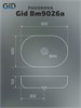 GID Раковина Bm9026a 53369 накладная черная матовая 60x40x15 GID-53369 - фото 279435