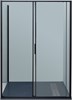 AQUANET Pleasure Evo Душевая дверь раздвижная ширина 140 см профиль - черный / стекло - прозрачное AQUANET-AE65-N140-BT - фото 281921