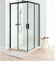 AQUANET Pleasure Душевой уголок квадратный двери раздвижные размер 100x100 см профиль - черный / стекло - прозрачное AQUANET-AE60-S-100x100U-BT - фото 282141